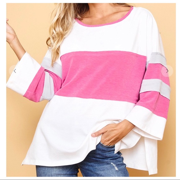 Fabulous loose fit Color Blocked Tunic Top - Picture 5 of 6